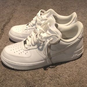 All White Air Force Ones Size 9
